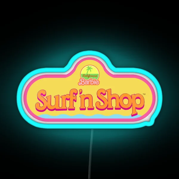 Barbie Surf N Shop 1987 Playset RGB Neon Sign