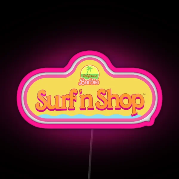 Barbie Surf N Shop 1987 Playset RGB Neon Sign