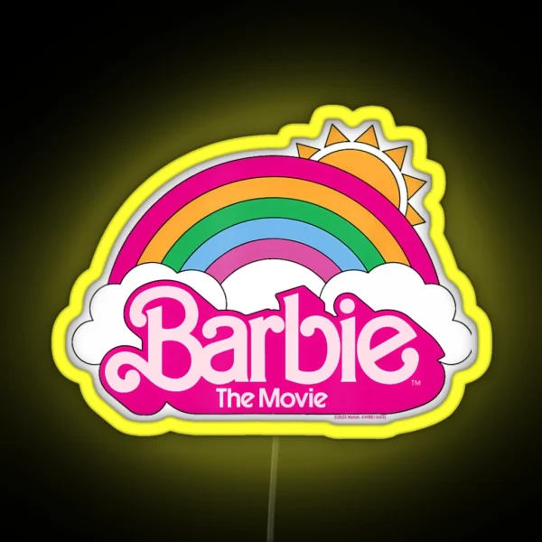 Barbie The Movie Rainbow Logo RGB Neon Sign