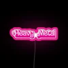 Neon rock bar inspired by heavy metal fashion culture vibes