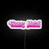 Barbiecore Inspired Heavy Metal LED Neon Sign with Colorful RGB Lighting