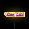 Vibrant Barbiecore Heavy Metal inspired RGB neon art signage