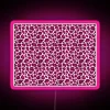 Vibrant Pink Neon Sign Featuring Iconic Jaguar Design Inspired Barbie.