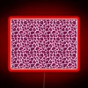 Bold pink neon sign featuring iconic Barbiecore jaguar design.