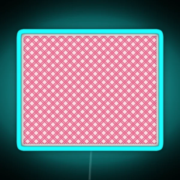 Barbiecore Plaid RGB Neon Sign