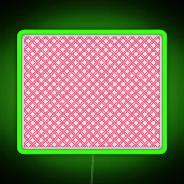 Barbiecore Plaid RGB Neon Sign
