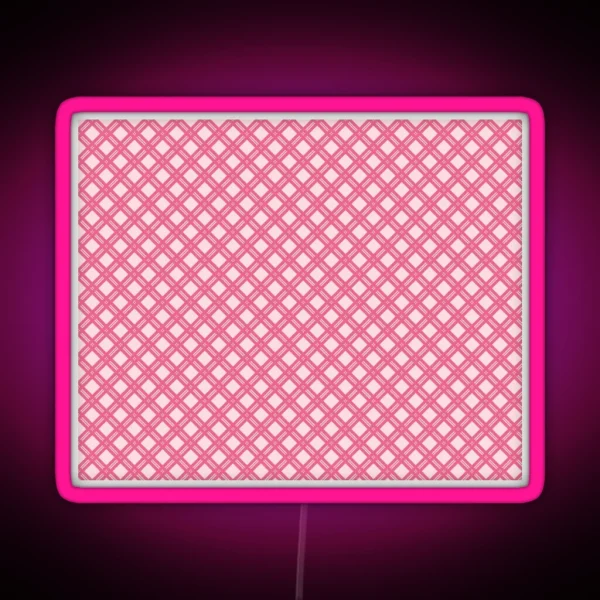 Barbiecore Plaid RGB Neon Sign