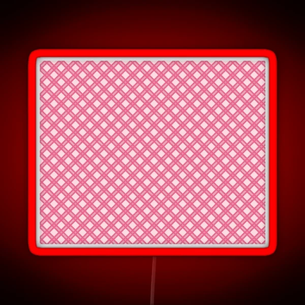 Barbiecore Plaid RGB Neon Sign