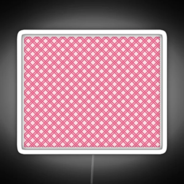 Barbiecore Plaid RGB Neon Sign