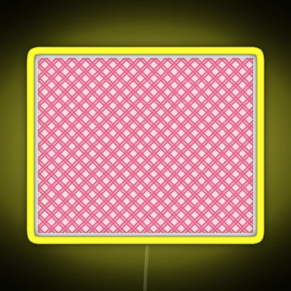 Barbiecore Plaid RGB Neon Sign