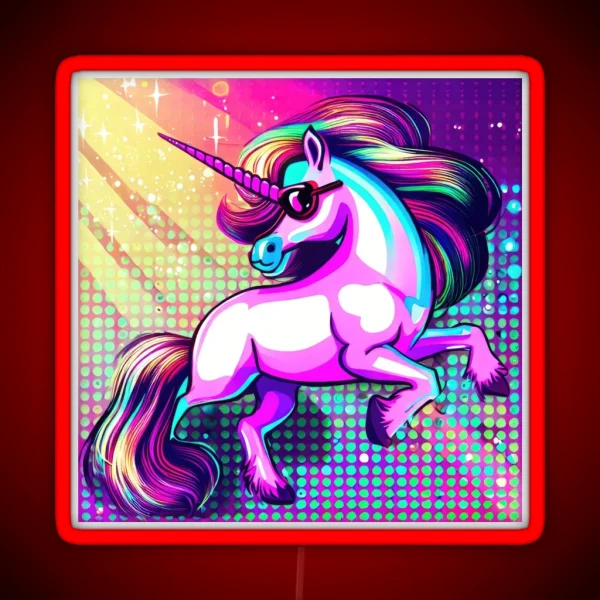 Barbiecore Unicorn In Disco Dream RGB Neon Sign