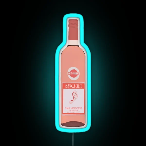 Barefoot Wine Bottle RGB Neon Sign