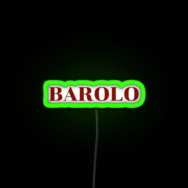BAROLO Italian Wine RGB Neon Sign