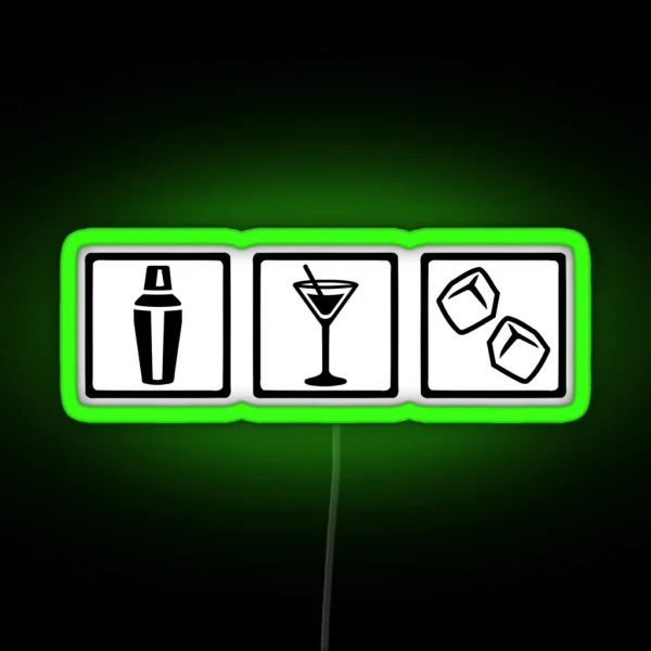 Bartender Cocktail Party RGB Neon Sign