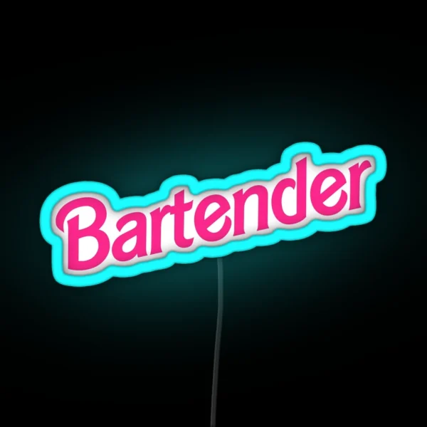 Bartender RGB Neon Sign