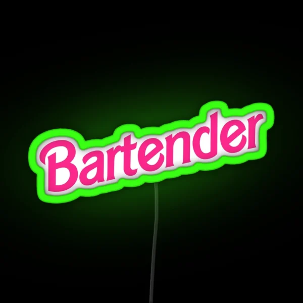 Bartender RGB Neon Sign