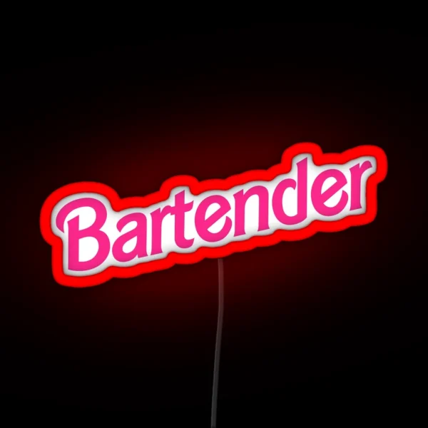 Bartender RGB Neon Sign