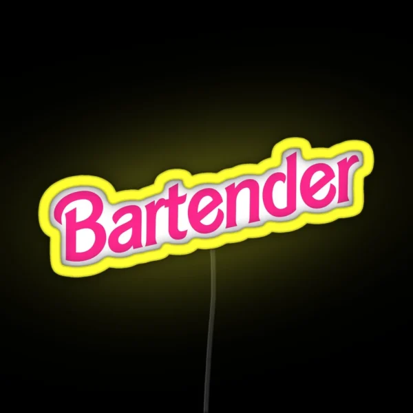 Bartender RGB Neon Sign