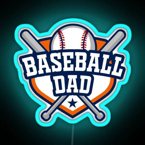 Baseball Dad Gift Matching Family Names Also Available RGB Neon Sign