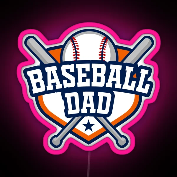 Baseball Dad Gift Matching Family Names Also Available RGB Neon Sign
