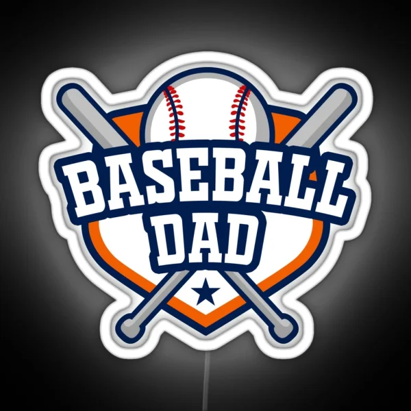 Baseball Dad Gift Matching Family Names Also Available RGB Neon Sign