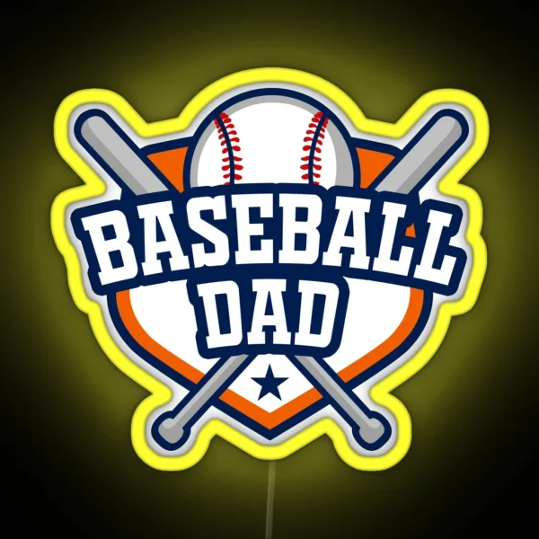 Baseball Dad Gift Matching Family Names Also Available RGB Neon Sign