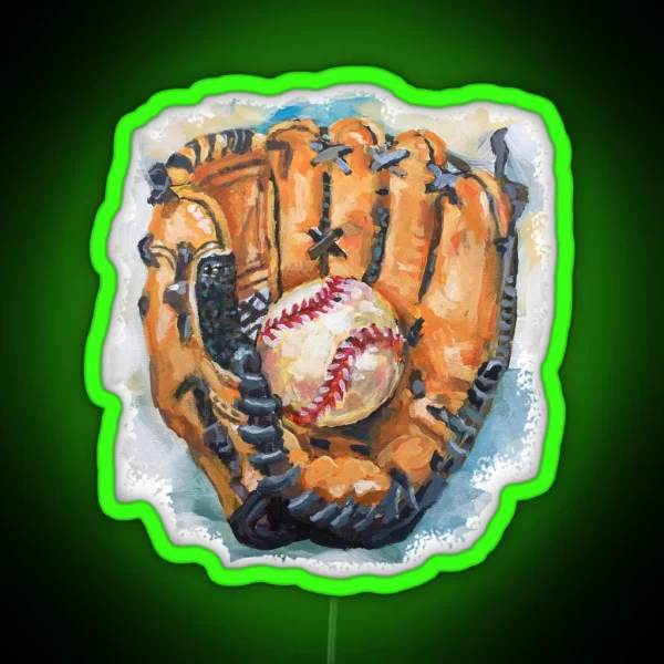 Baseball Glove RGB Neon Sign