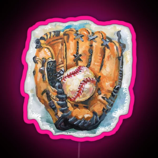 Baseball Glove RGB Neon Sign