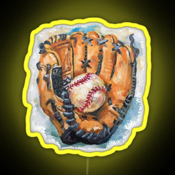 Baseball Glove RGB Neon Sign
