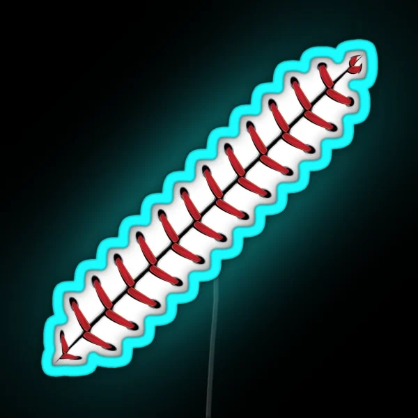 Baseball Lace Background 2 RGB Neon Sign