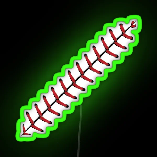 Baseball Lace Background 2 RGB Neon Sign