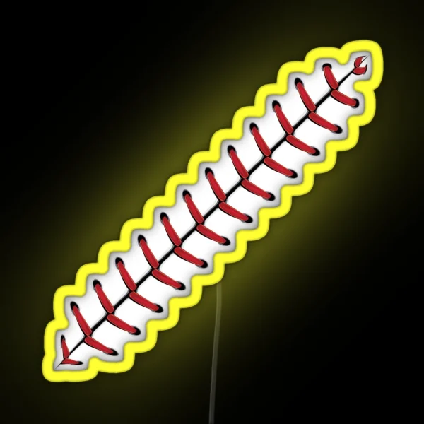 Baseball Lace Background 2 RGB Neon Sign