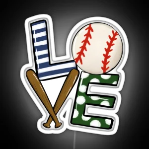 Baseball Love RGB Neon Sign