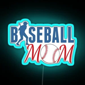 Baseball Mom RGB Neon Sign