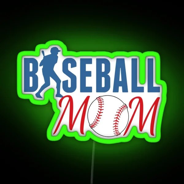 Baseball Mom RGB Neon Sign