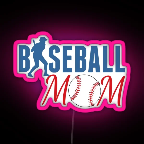 Baseball Mom RGB Neon Sign