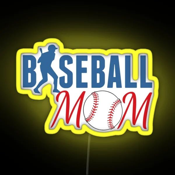 Baseball Mom RGB Neon Sign