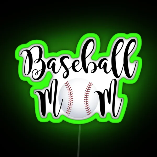 Baseball Mom RGB Neon Sign