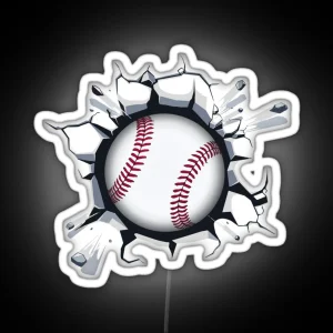 Baseball Smash Led RGB Neon Sign