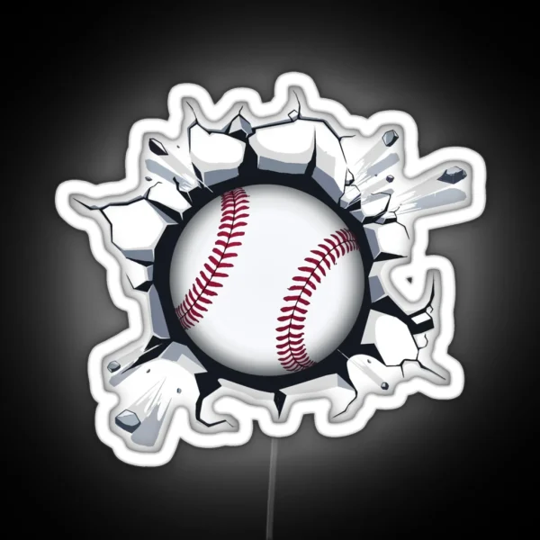 Baseball Smash Led RGB Neon Sign