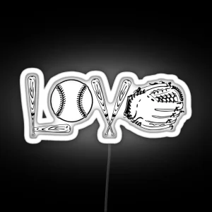 BASEBALL SOFTBALL LOVE Led COFFEE MUG AND Led RGB Neon Sign