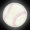 Neon Baseball & Softball Typography Illuminated Sign for Sports Enthusiasts
