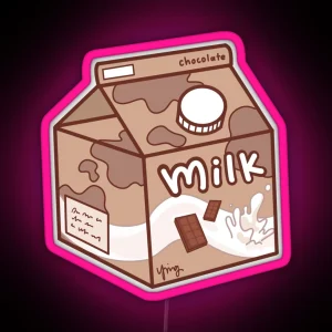 Basic Milk Carton Chocolate RGB Neon Sign