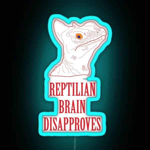 Basilisk Lizard Reptilian Brain Disapproves RGB Neon Sign