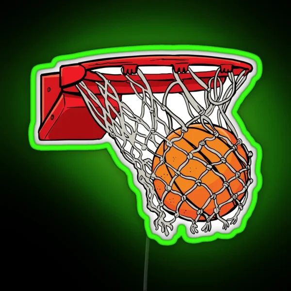 Basket Ball RGB Neon Sign