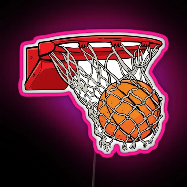 Basket Ball RGB Neon Sign