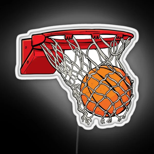 Basket Ball RGB Neon Sign