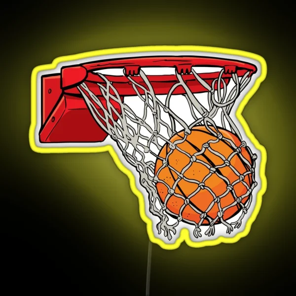 Basket Ball RGB Neon Sign