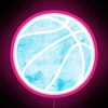 Vibrant Color-Changing Basketball Court Neon Sign with Bright Blue RGB Accents