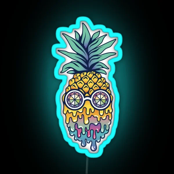 Bass Face Pineapple RGB Neon Sign